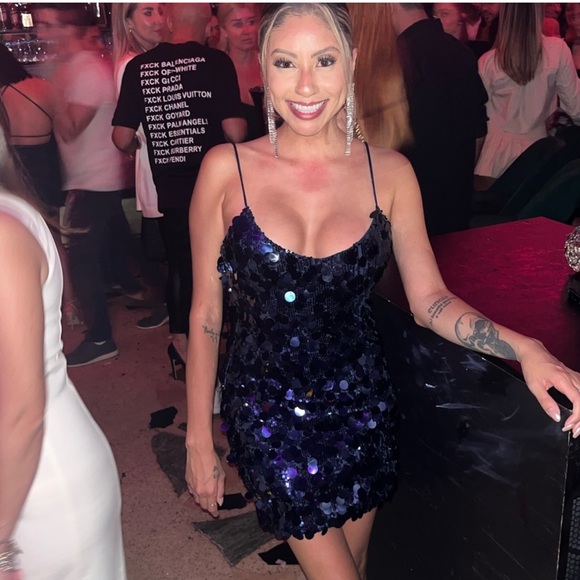 NWT Meshki Romilly Sequin Mini Party Dress - Picture 4 of 11